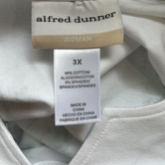 Alfred Dunner Plus Size 3X White Cafe Scenic T-Shirt Short Sleeve Rhinestone - Picture 10 of 10